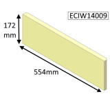 ECIW14009 Parkray Upper Rear Brick  |  Aspect 14 Boiler WOOD - Non Eco - 554mm x 172mm